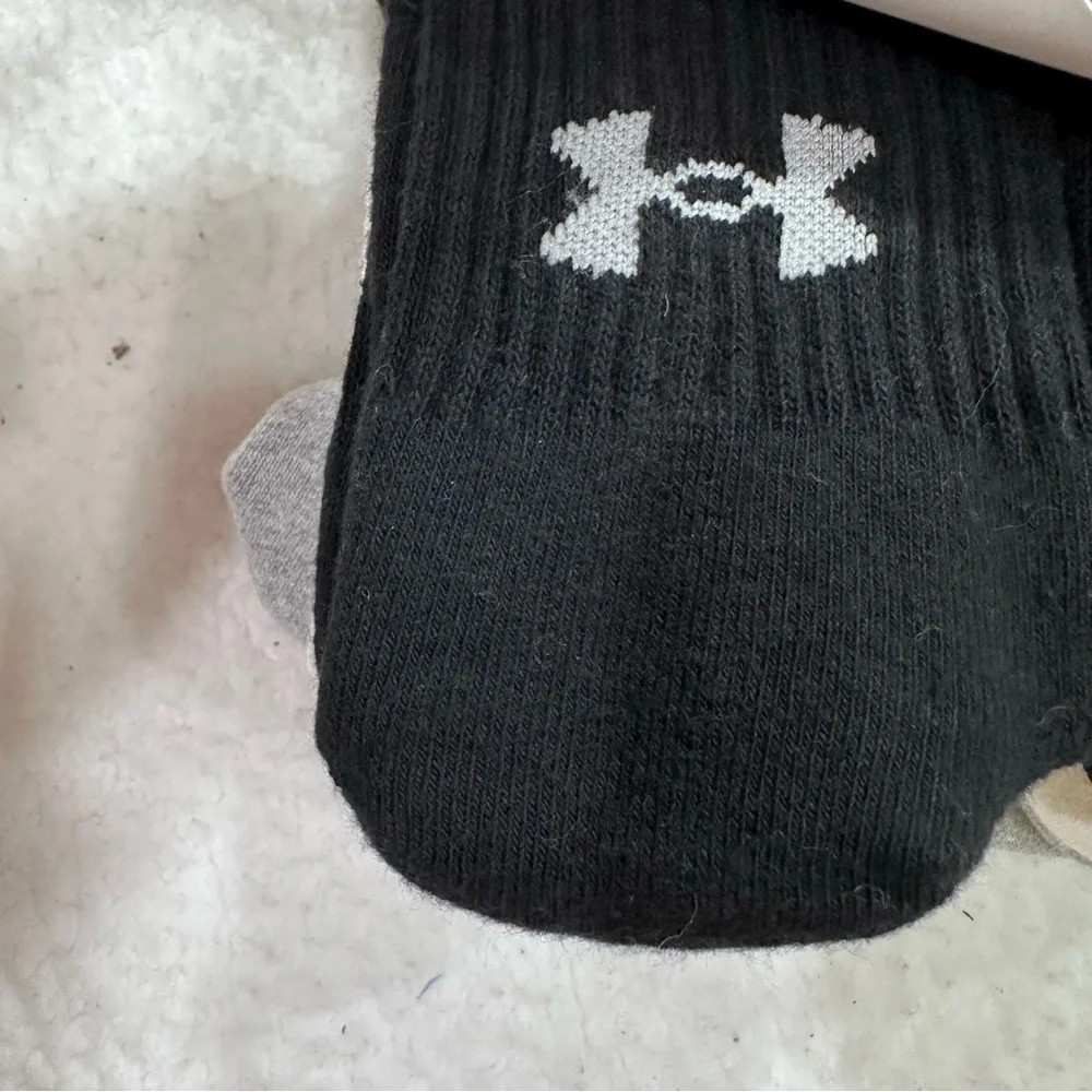 Kid’s Under Armour Black Training Cotton Crew Socks